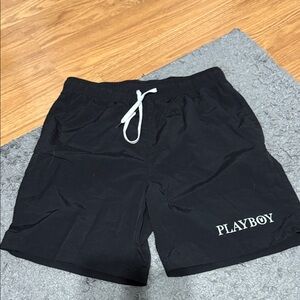 PLAYBOY Men's Athletic Black Shorts